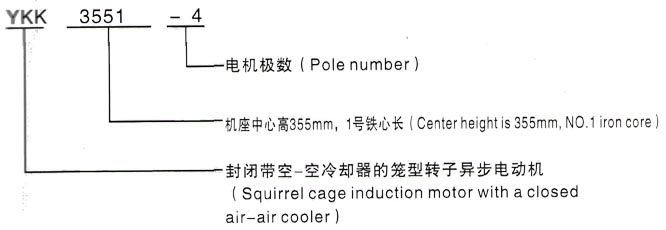 YKK系列(H355-1000)高压YKK4502-2/560KW三相异步电机西安泰富西玛电机型号说明